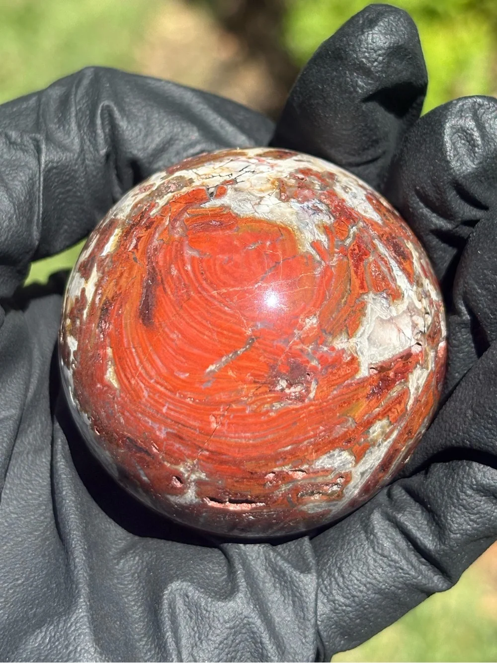 Warring State Agate Crystal Sphere with Natural Imperfections